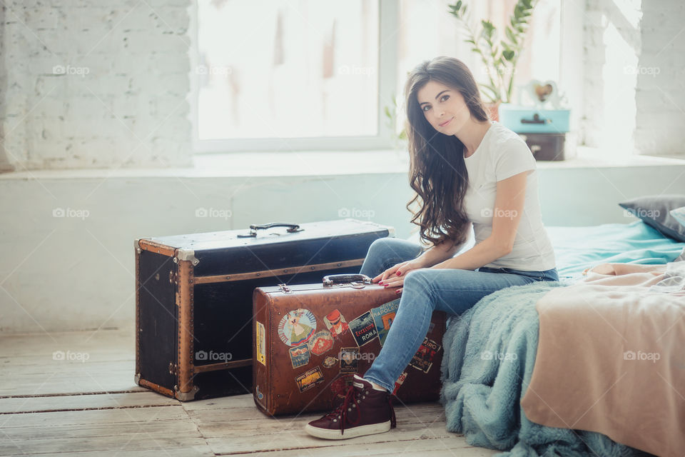 Beautiful young woman at home 