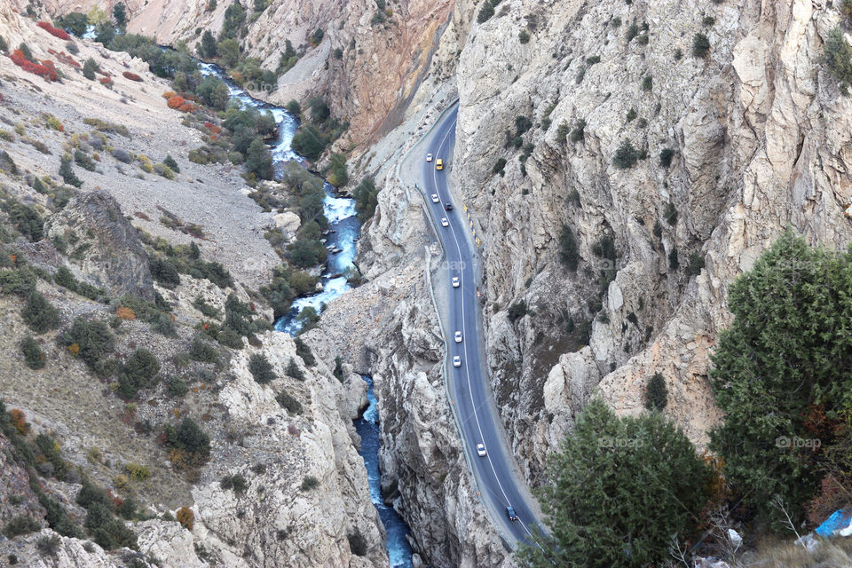 River and road twist