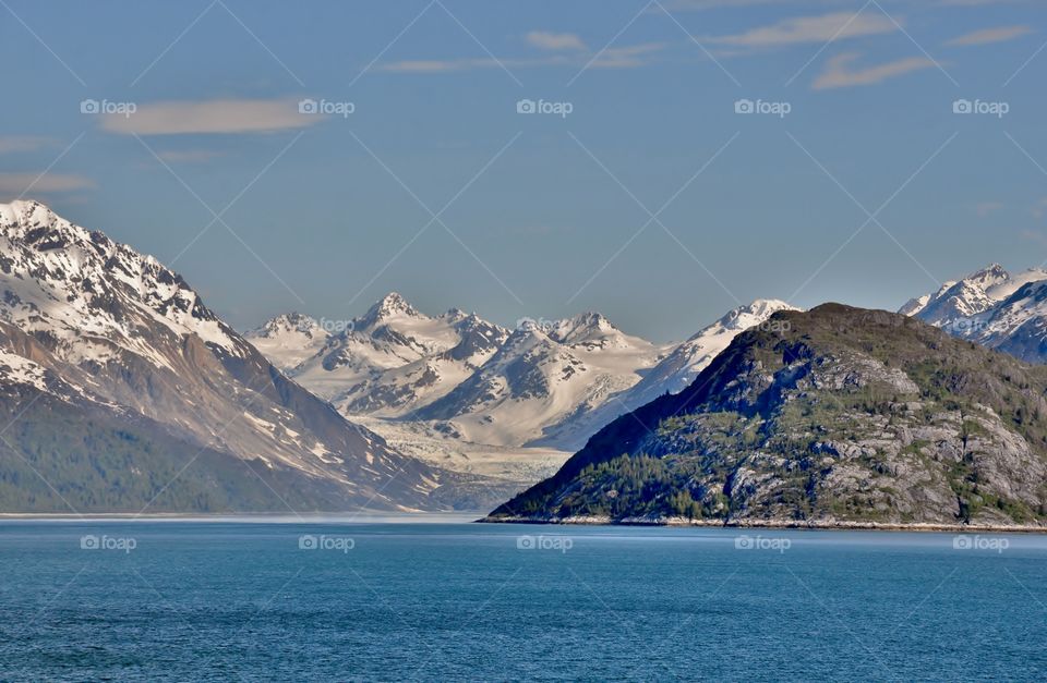 Snowy mountain during winter