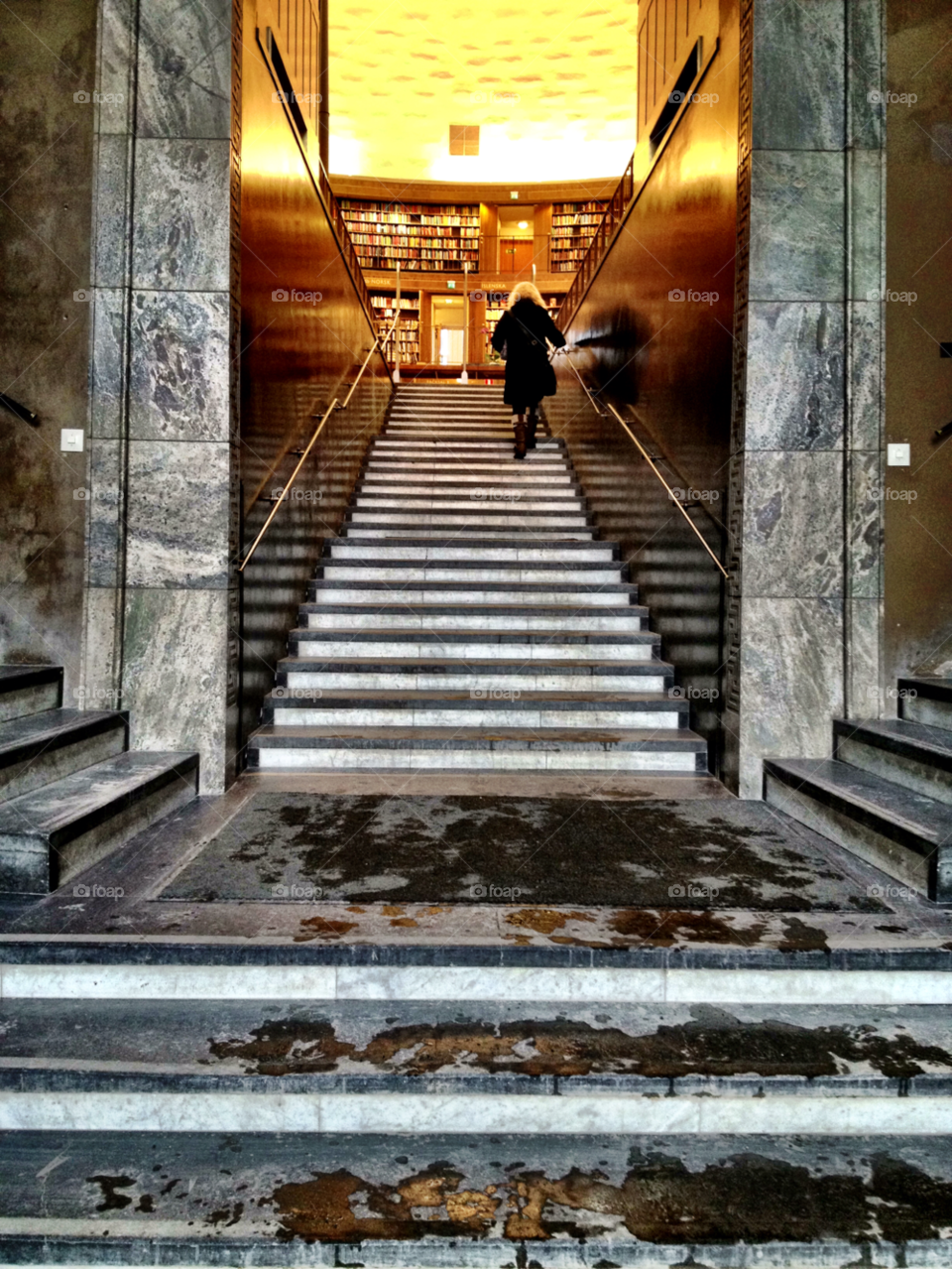 stockholm stairs stairway library by carina71