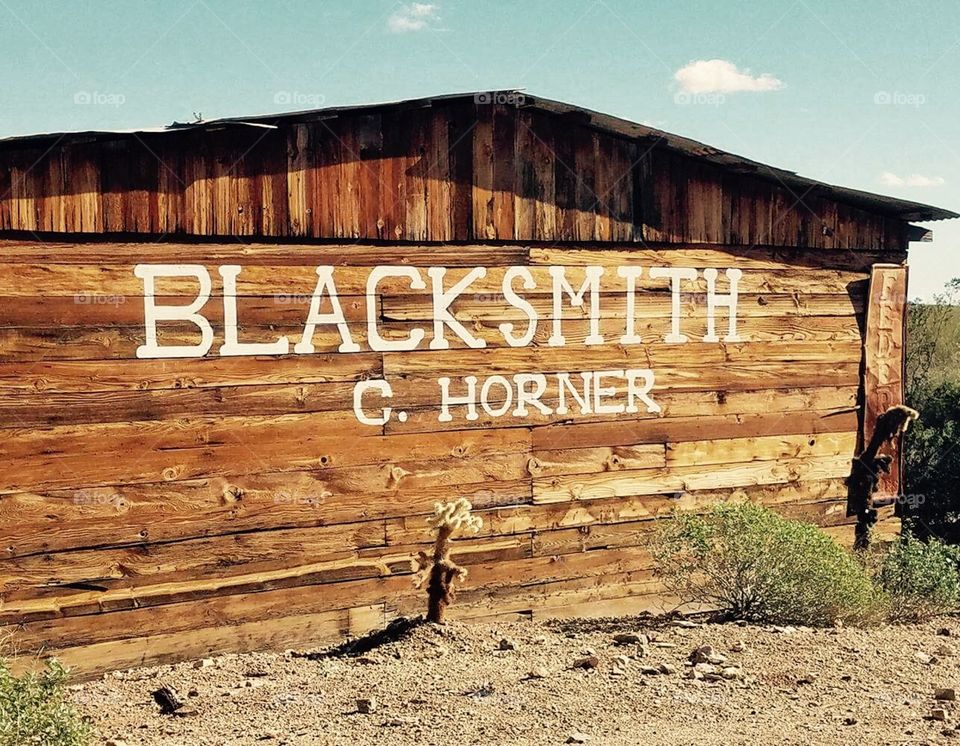 Blacksmith building in a ghost town