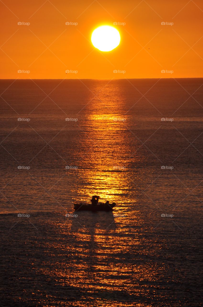 Glimmering sea and sky in perfect harmony 