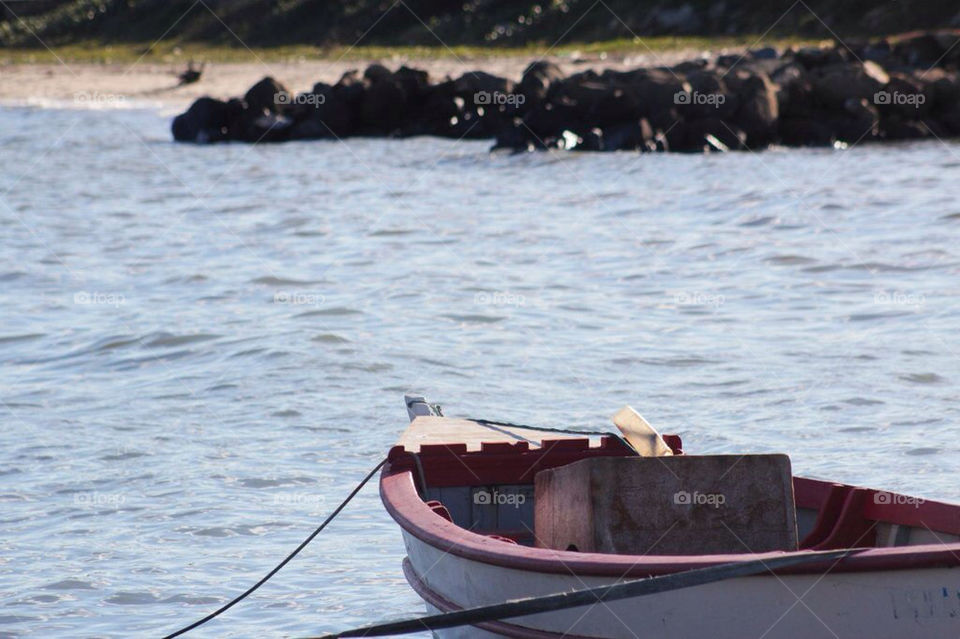 sea boat rock brazil by piepernunes