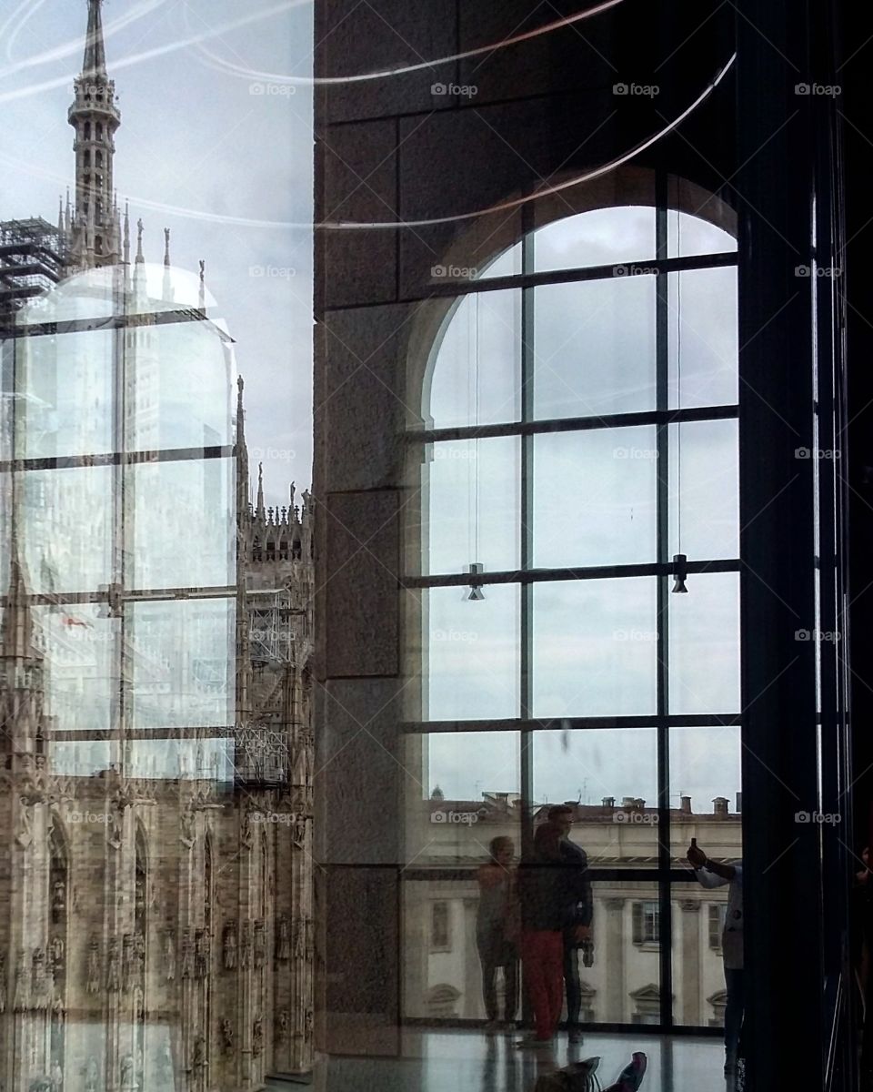 reflections through the windows, beauty from Milan