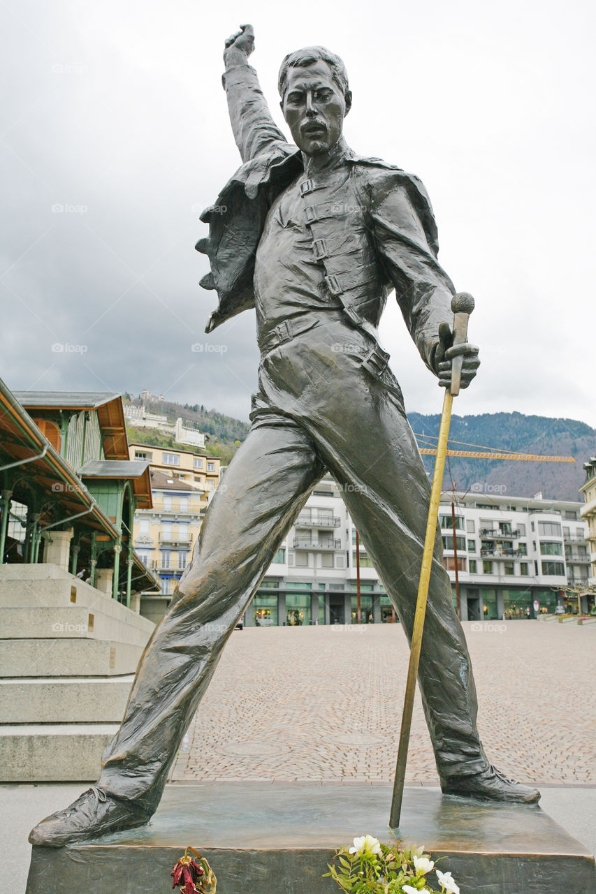 Freddy Mercury statue in Montreux, Switzerland