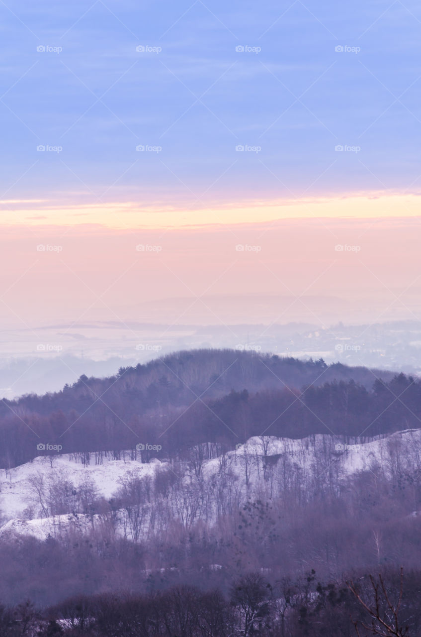 Nature landscape during sunset