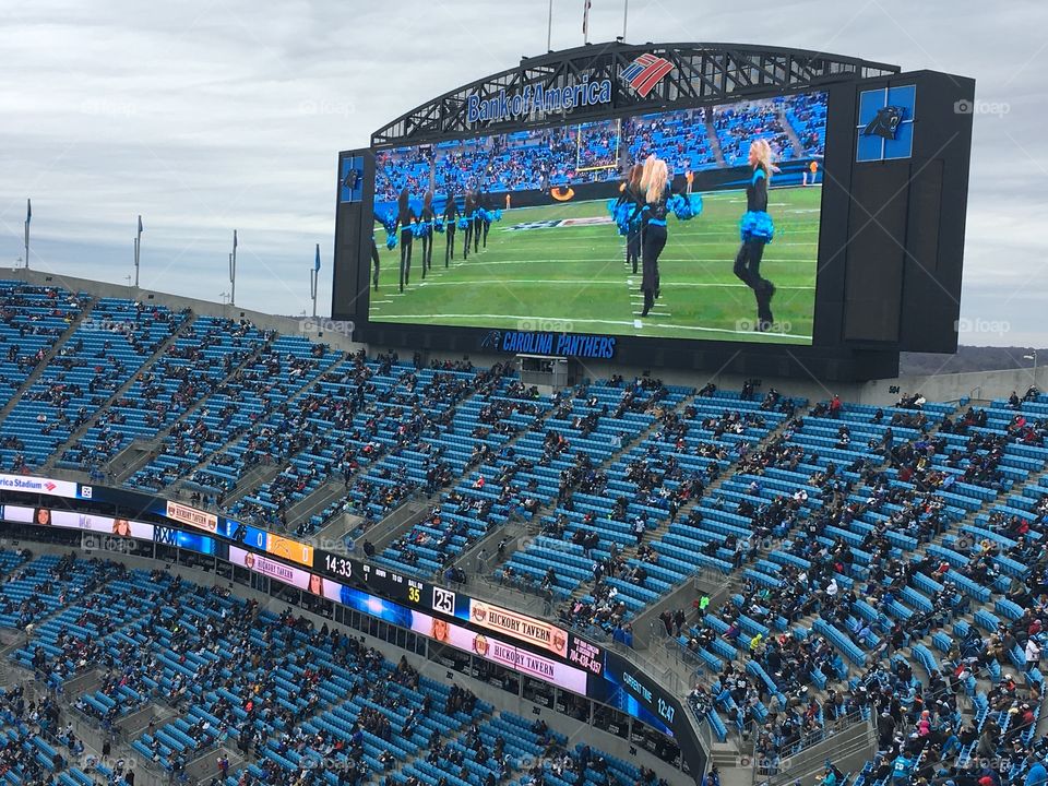 Carolina Panthers stadium screen at Bank of America Stadium