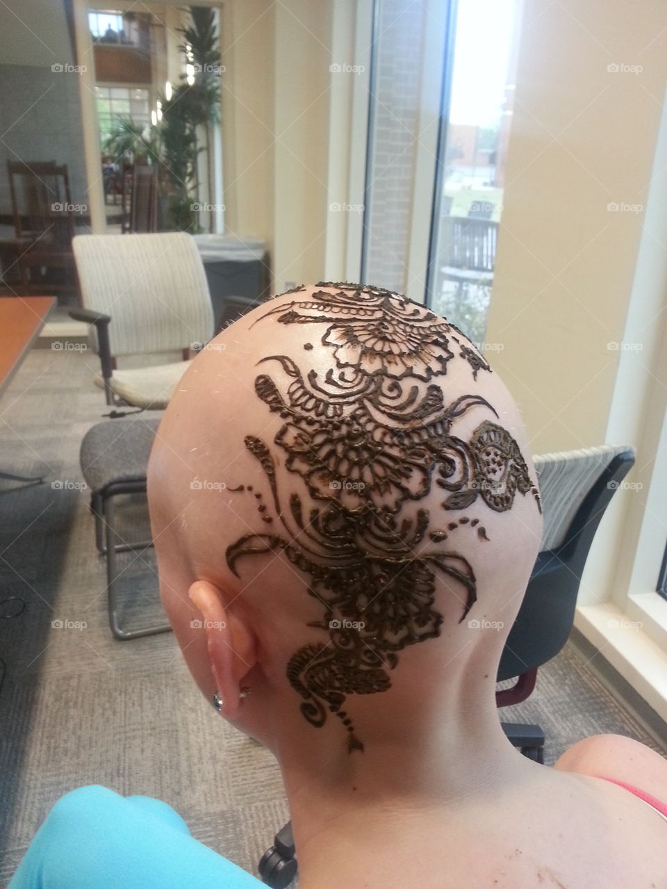 Henna head design