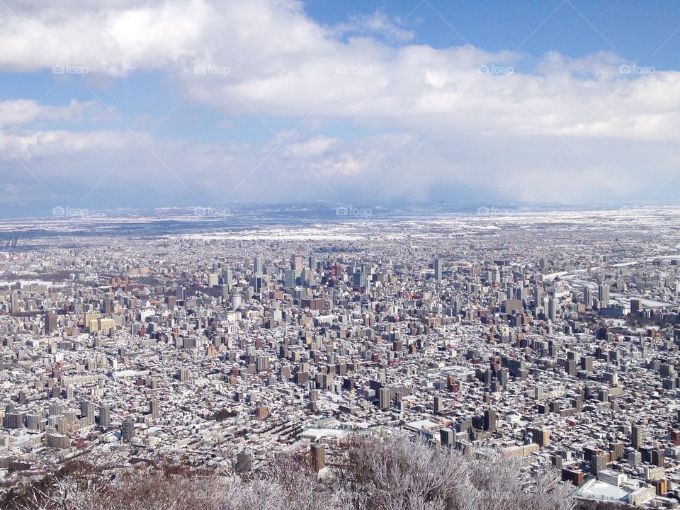 Winter view of Sapporo
