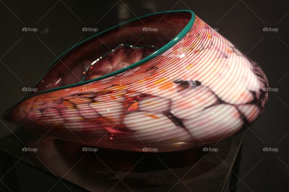 A glass bowl made from Chihuly-at the NY Botanical Gardens Chihuly Exhibit summer 2017.