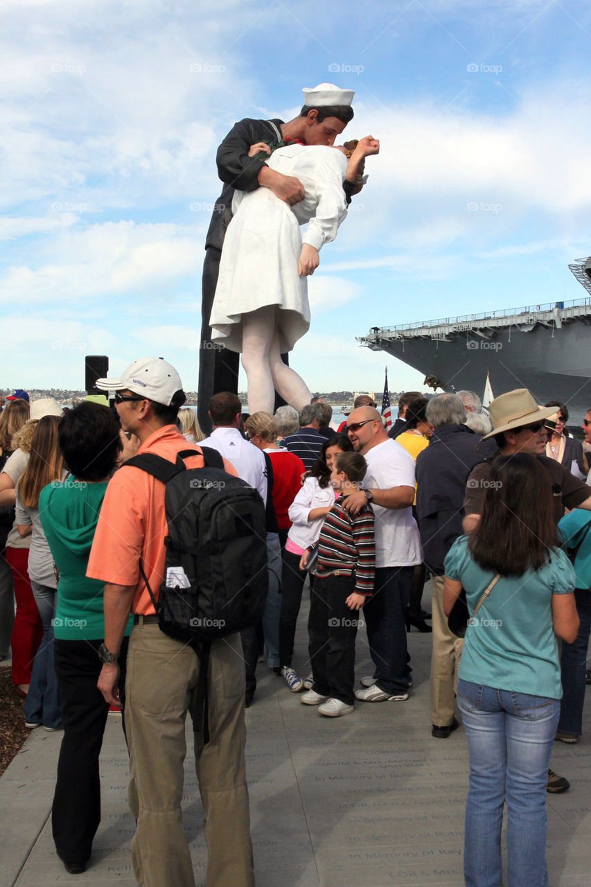 San Diego WWII Kiss Statue Ceremony