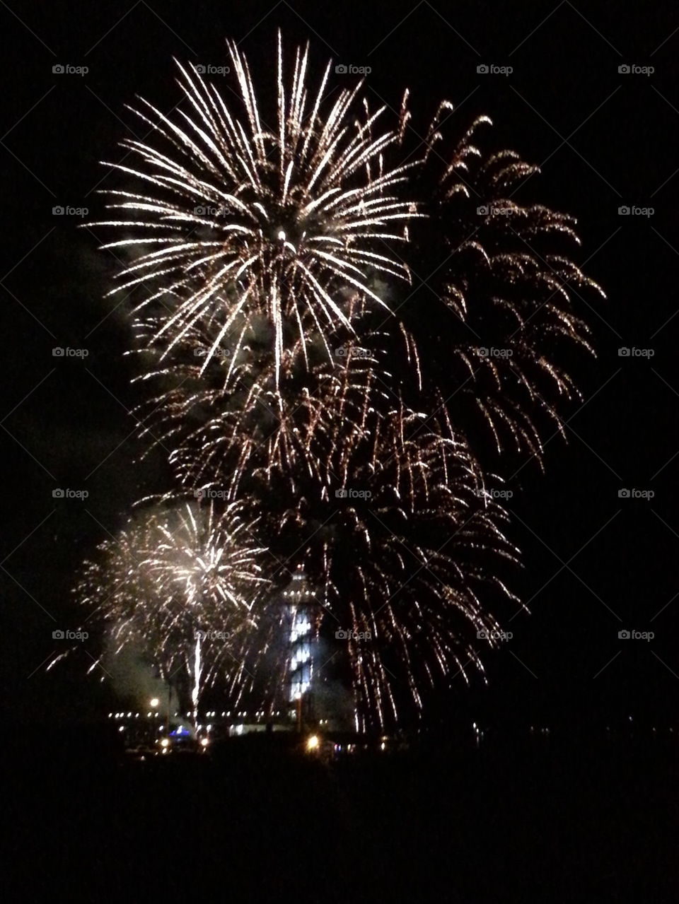 Dobbins landing fireworks