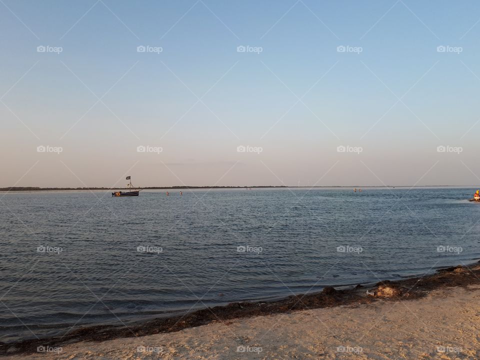 Ship at the calm water