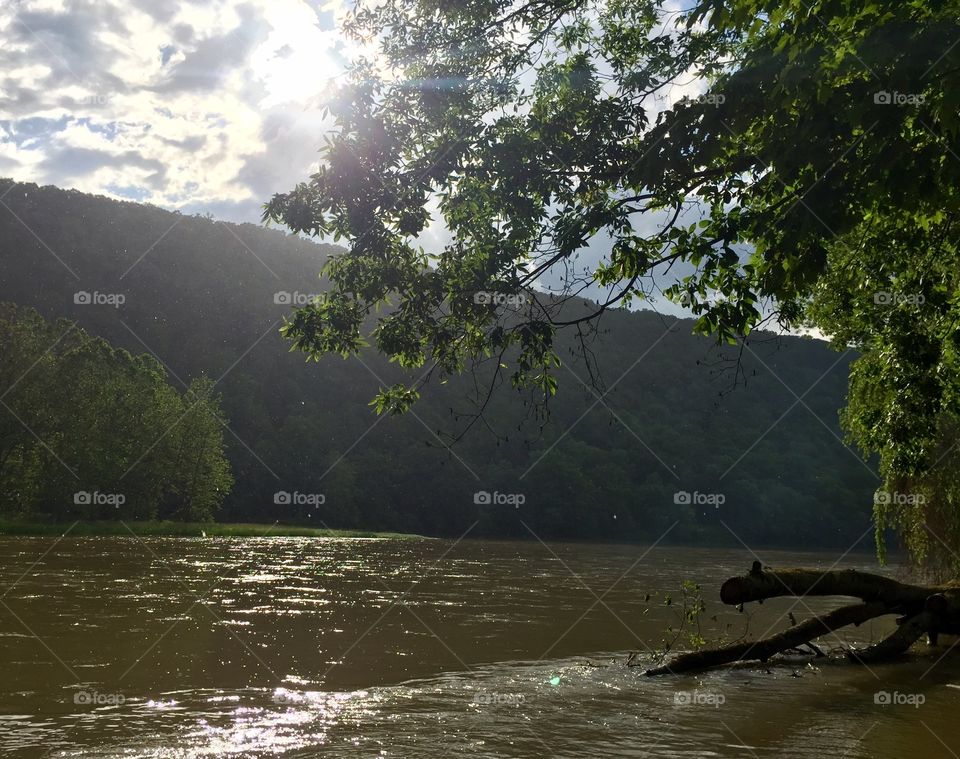 Swollen river in Tidioute, PA 