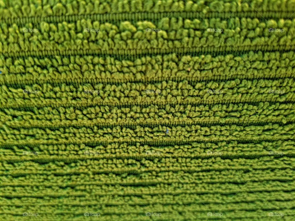 Close Up of bright green dish cloth!