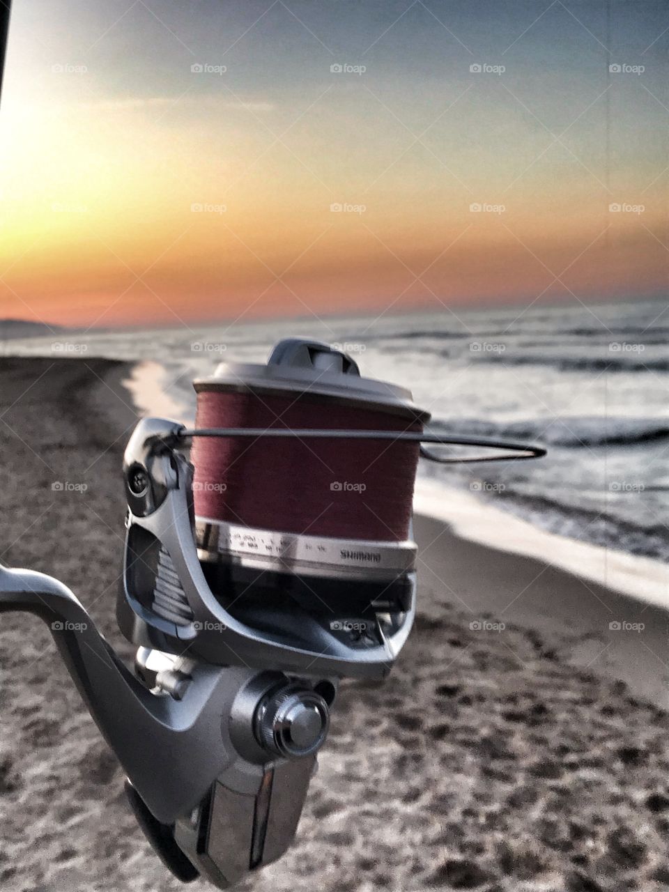 Mi equipo pesca en Oliva Beach 