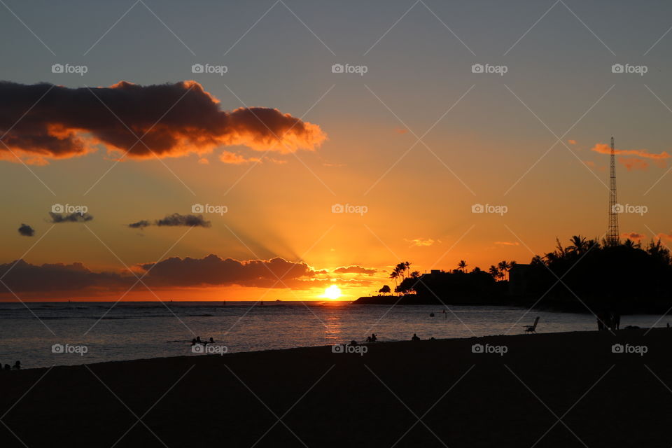 Sunset, Water, Dawn, Sun, Evening