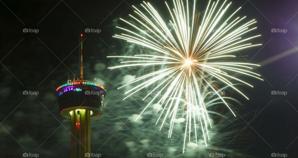 New year's eve fireworks celebration