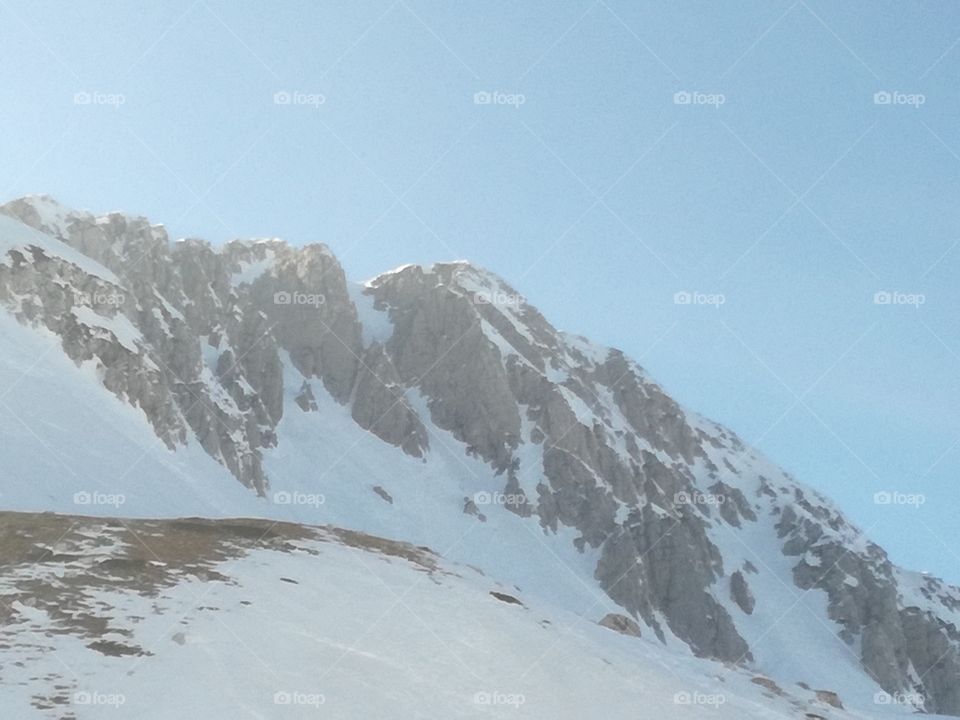 The mountain and the sunset