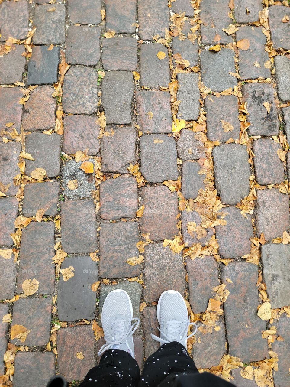 Good shoes for walking, the cobble stone streets are uneven yet, I can't stop and think of those who put them there.