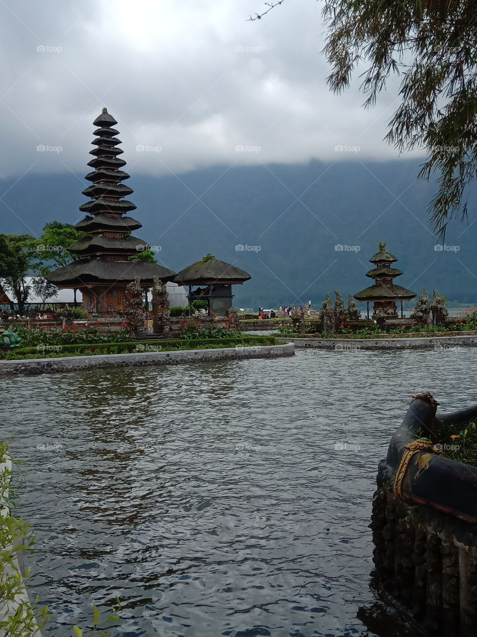 pura in Bratan Lake Bali