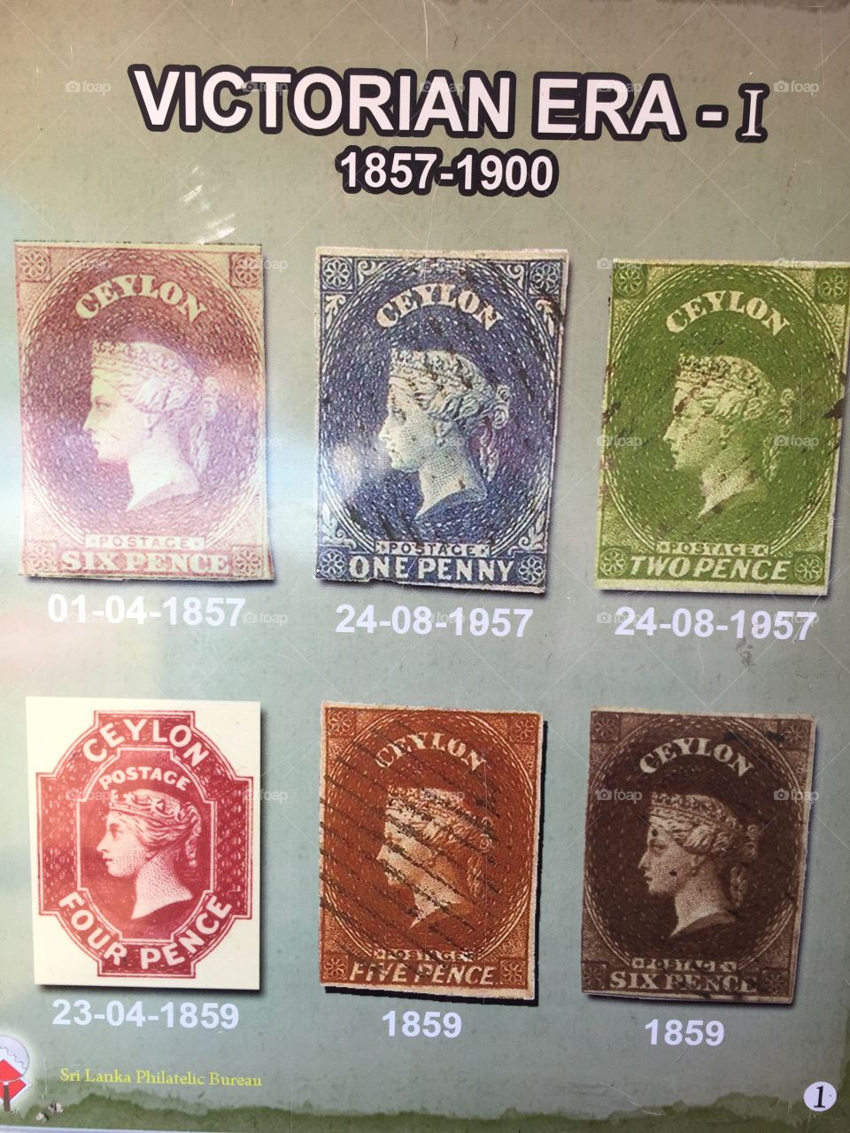 Ceylon-British stamps 