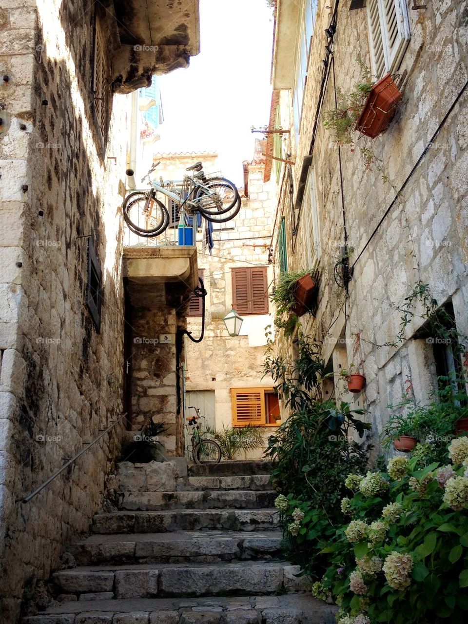 Croatia. Narrow steep street