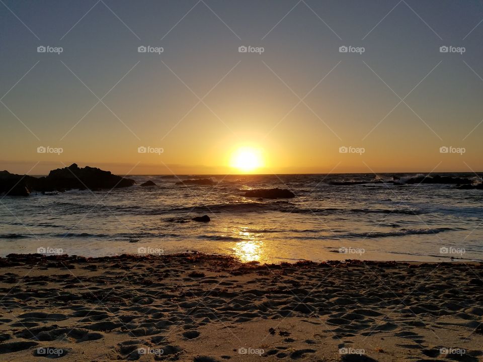 Asilomar beach sunset