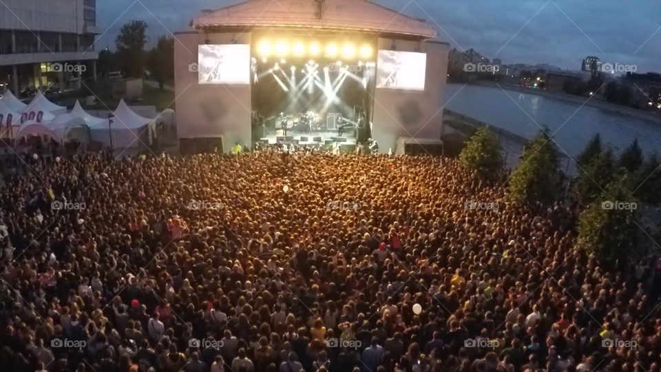 . view of the concert from above