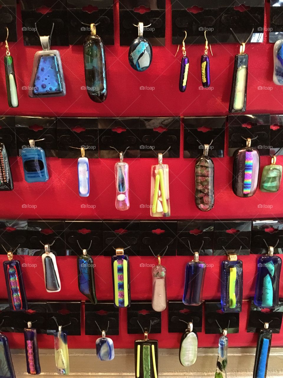 Glass beads on display 