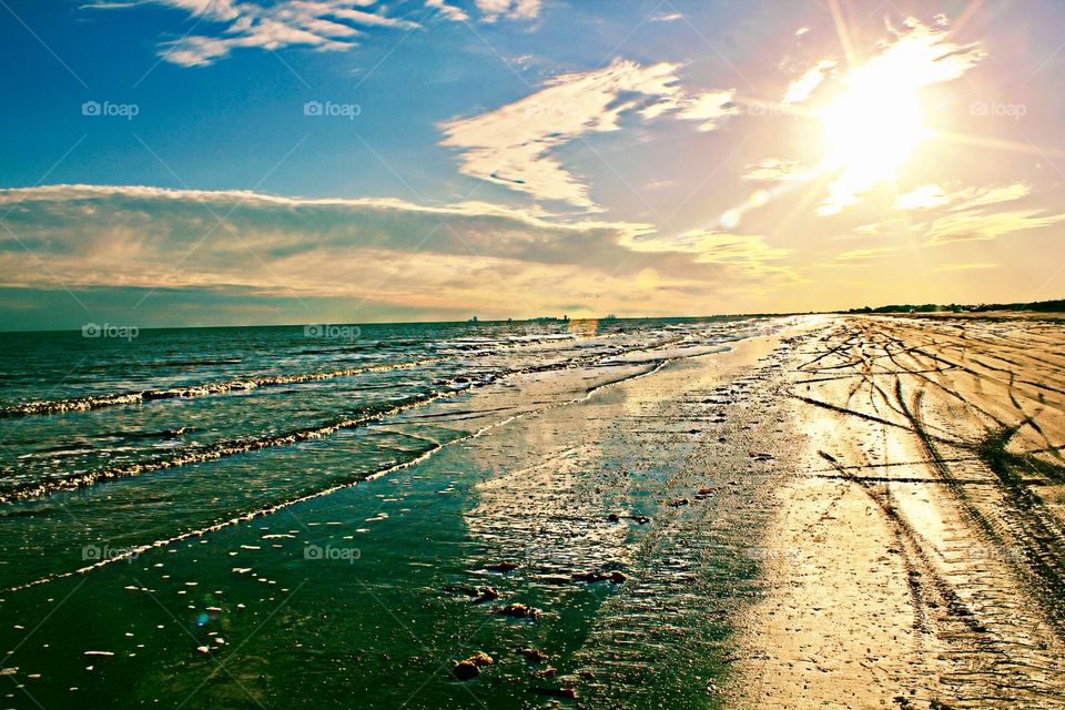 Scenic view of beach