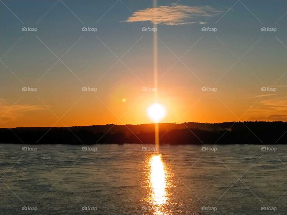 Por do sol, simples porém encantador.