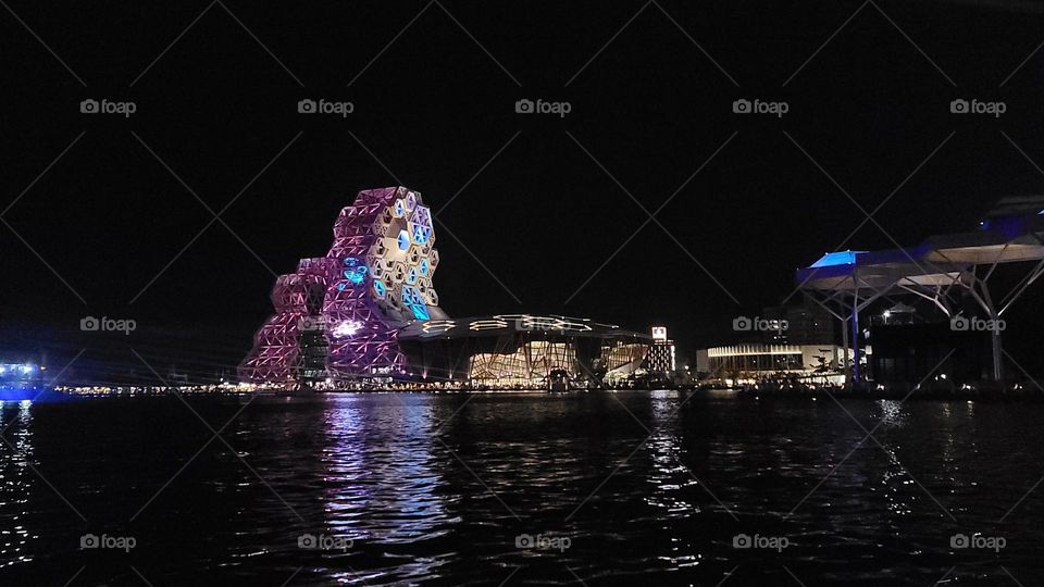 "Kaohsiung Music Center.Designed by Manuel Alvarez Monteserin Lahoz. Got FIABCI World Prixd'Excellence Awards 2021. The appearance design is based on the ups and downs of the waves."Wave Towers"