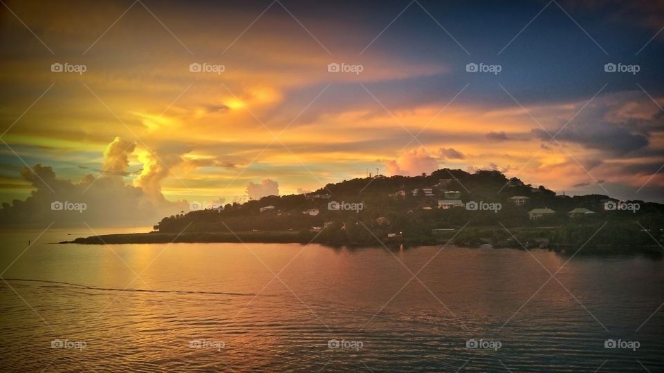 Sunsetting over beautiful St Lucia