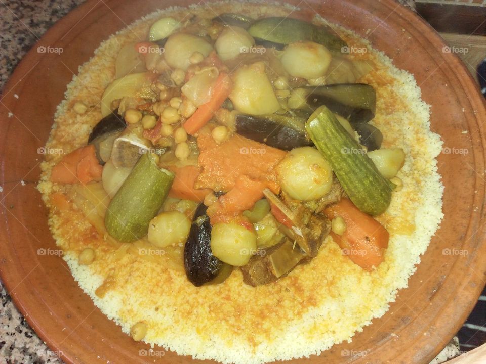 Famous moroccan food:  the Couscous