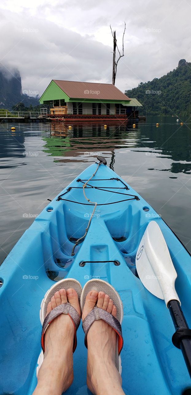 Kayaking on the lake