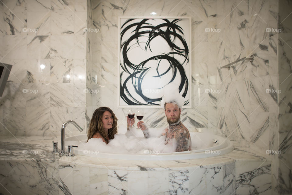 Couple in Luxurious Bath