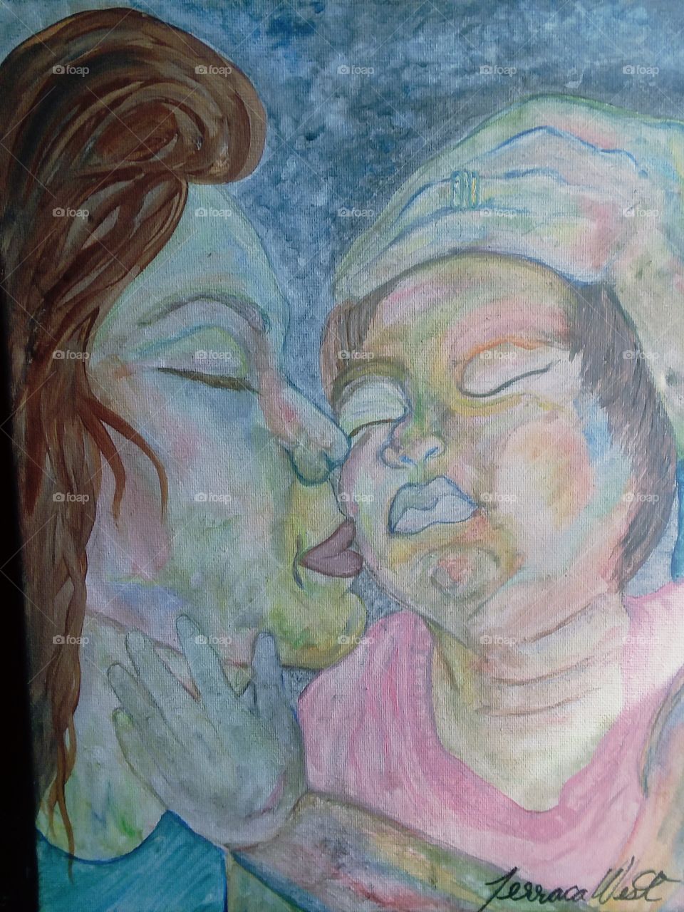 Umbilical Embrace (My Painting)