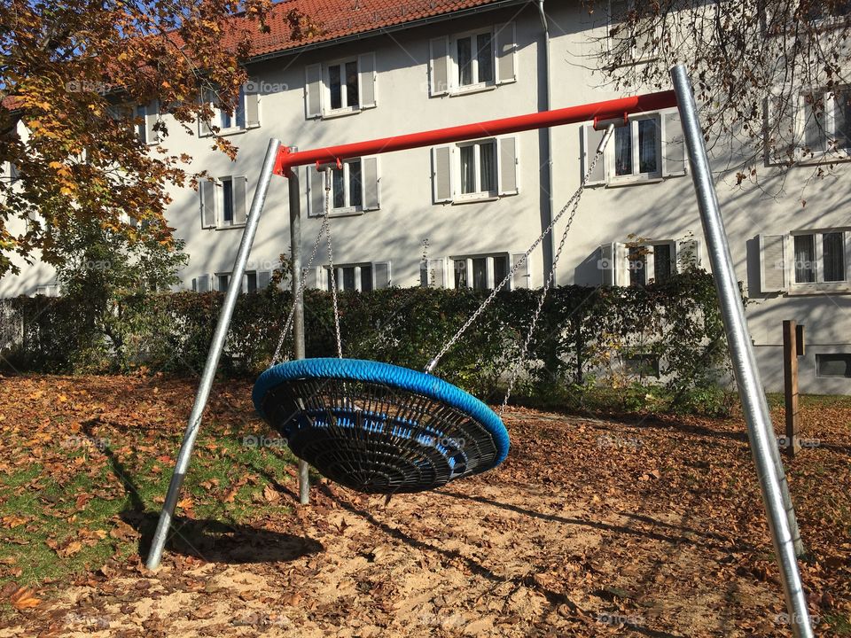 Huge swing on the playground