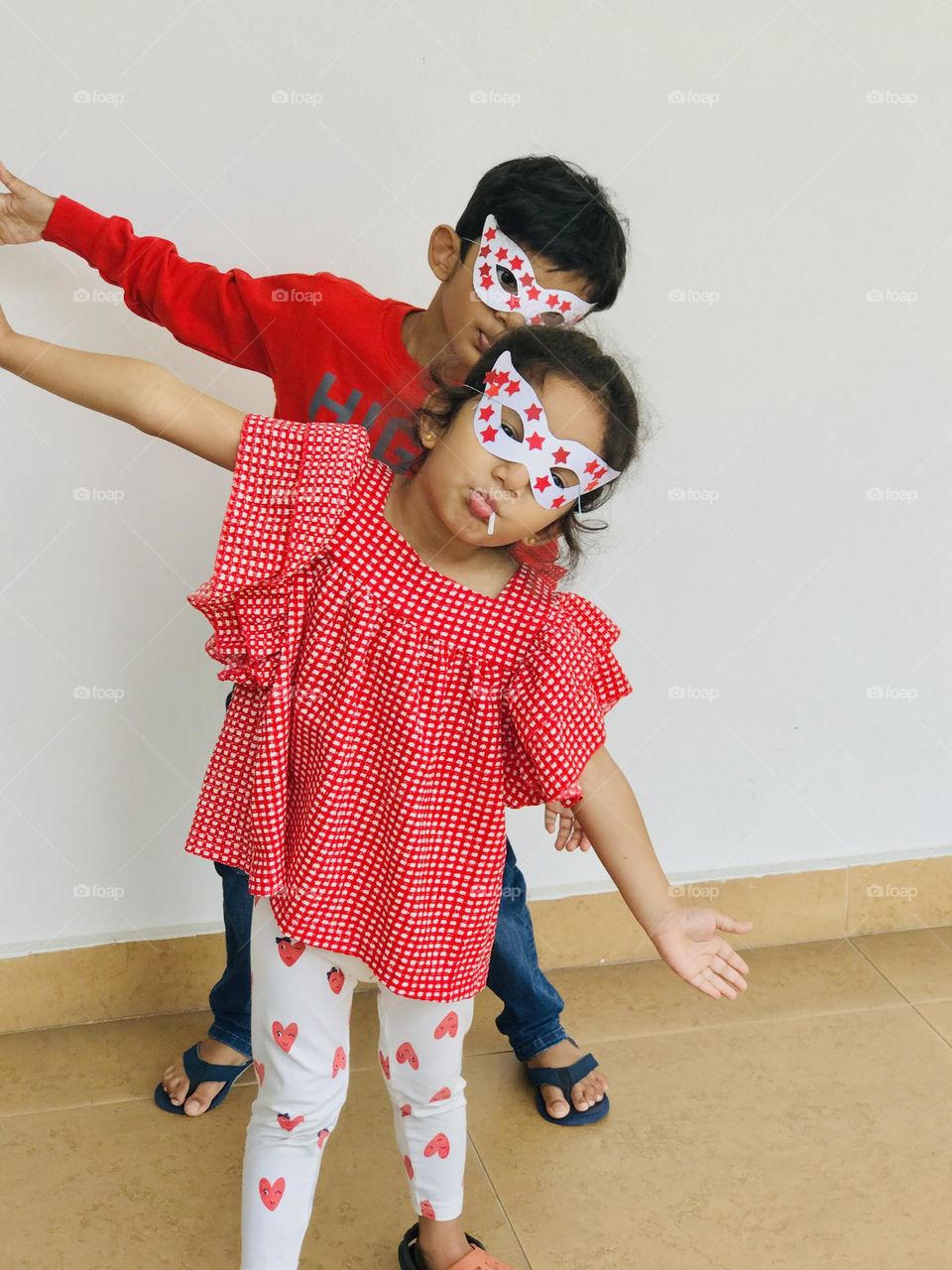 Fun party eye masks made by hands.