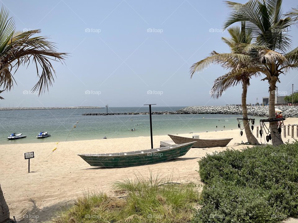 Sandy beach at dubai 