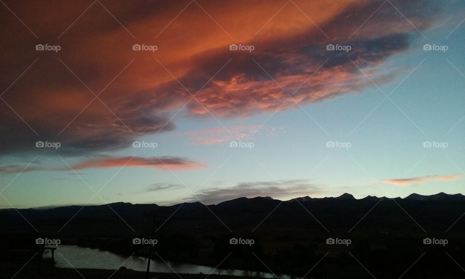 Sunset over the Mountains