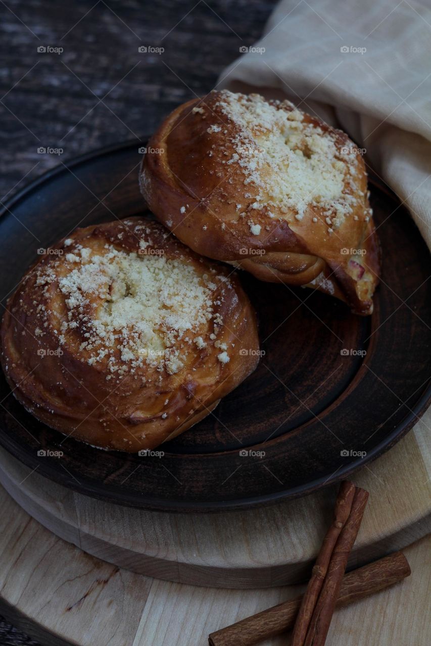 Buns on a plate