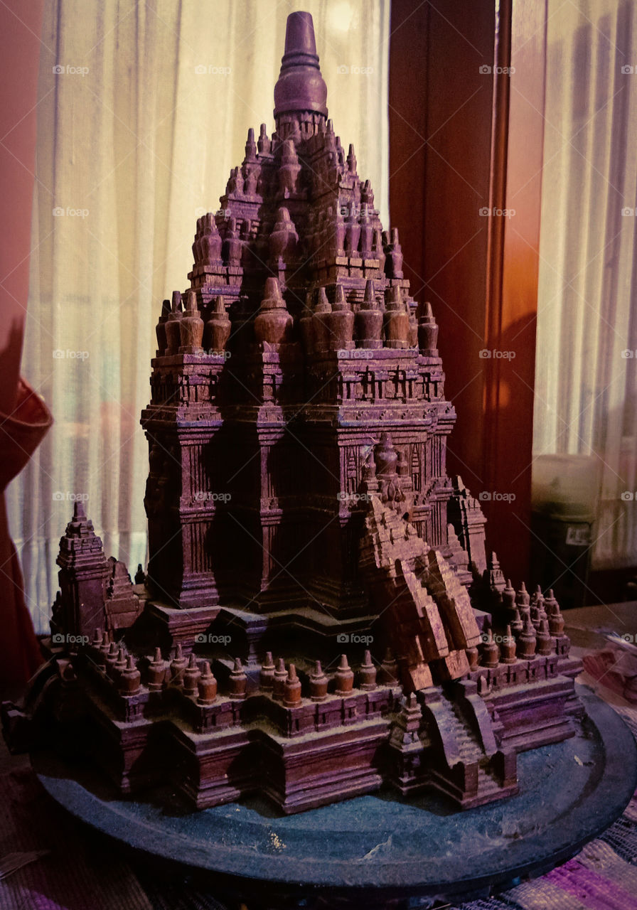 wood miniature temple of Prambanan