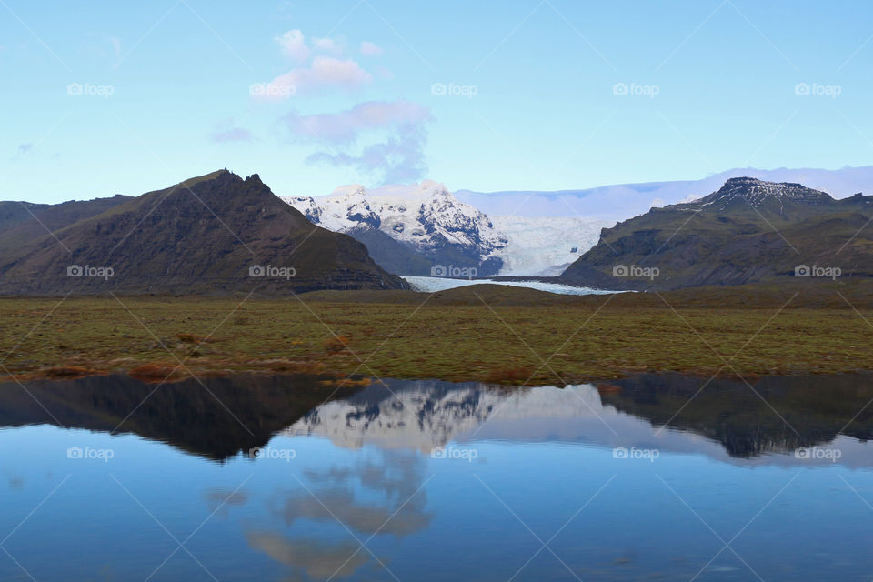 View of lake in winter