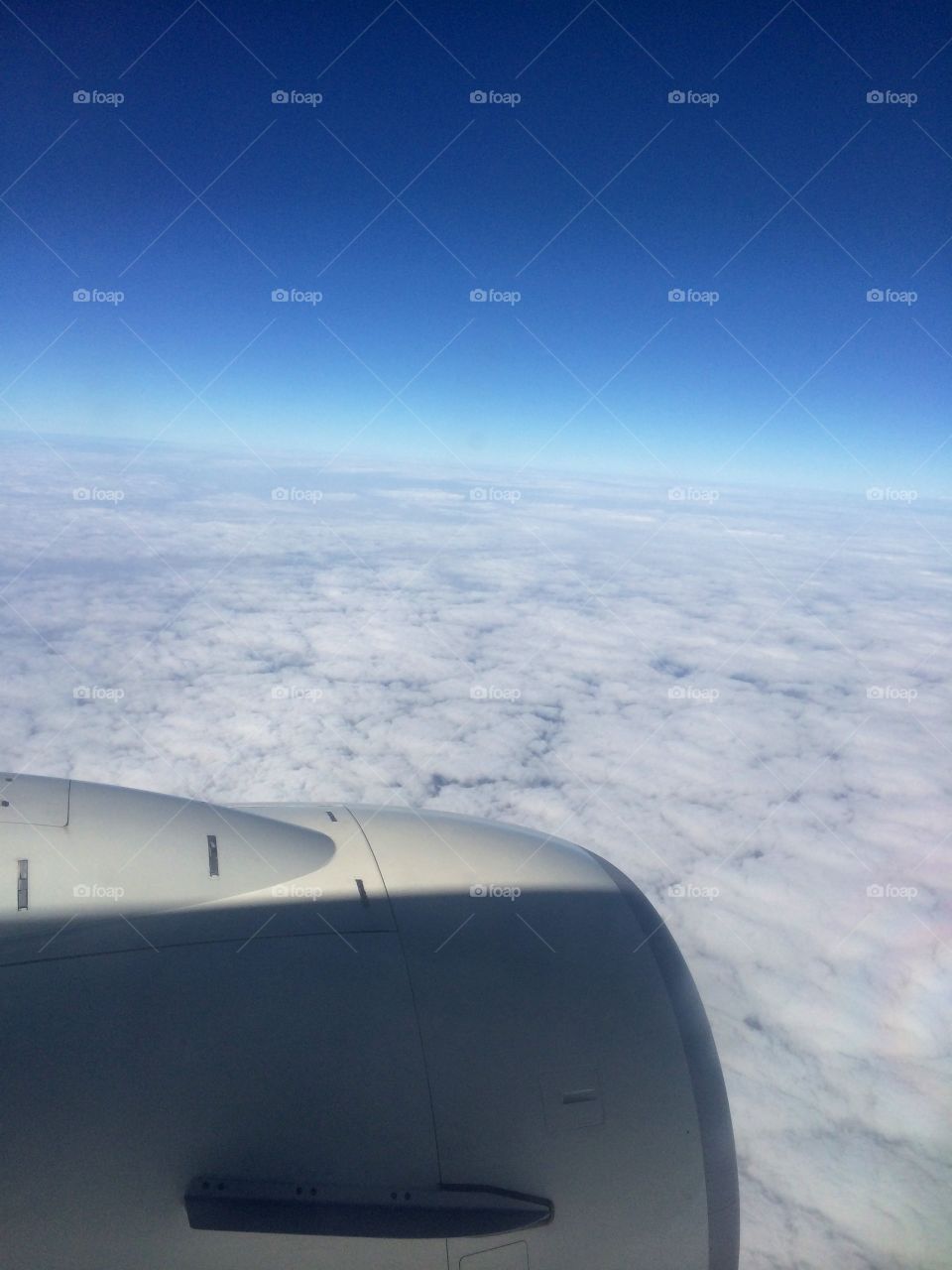 Airplane window view 