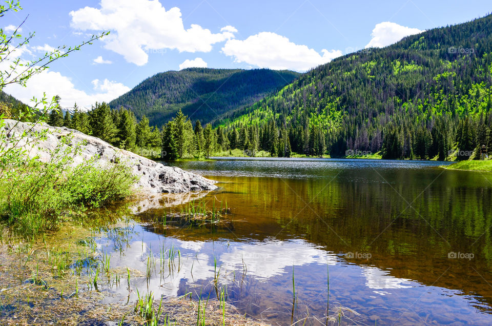 Rocky mountain lake