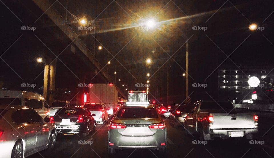 Traffic in the rain