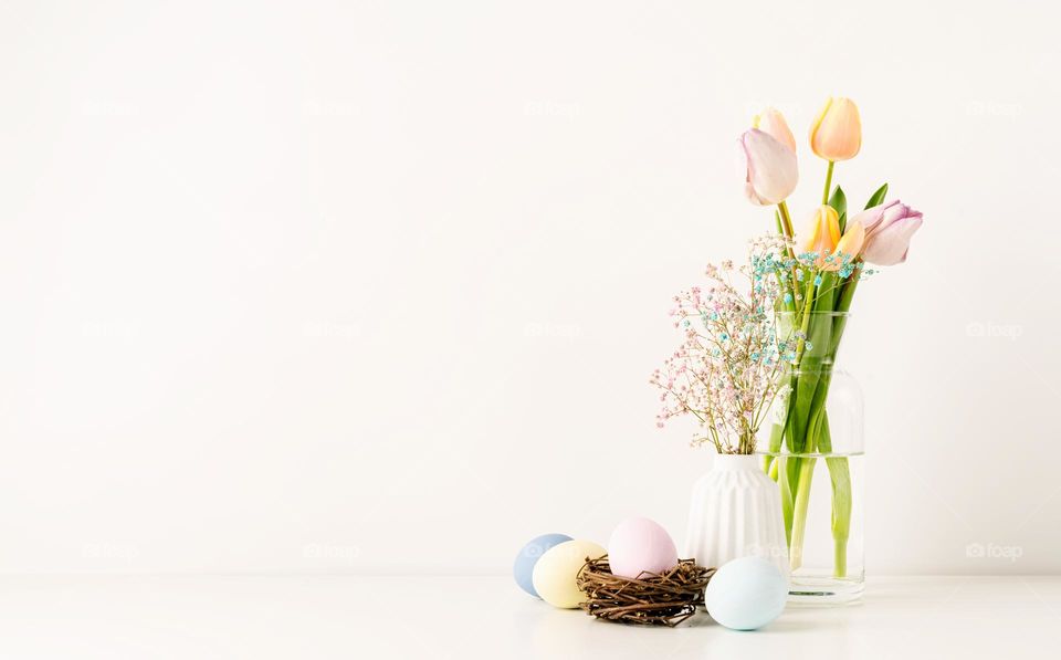 beautiful flowers in the vase