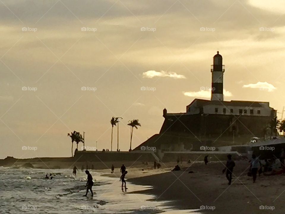 Beach. Before night.